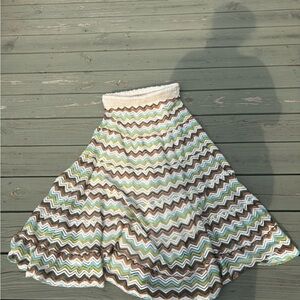 Medium ankle to full length skirt. Beautiful chevron